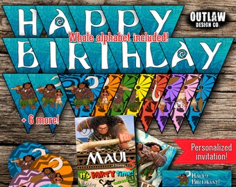 Vaiana Invitation Etsy Canada