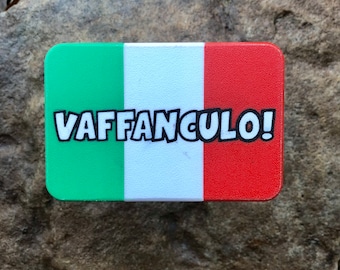 Italian Flag Vaffanculo Italy Hitch Cover 2" Receiver 3D Printed PETG Durable Weather Resistant Novelty Slang Trailer