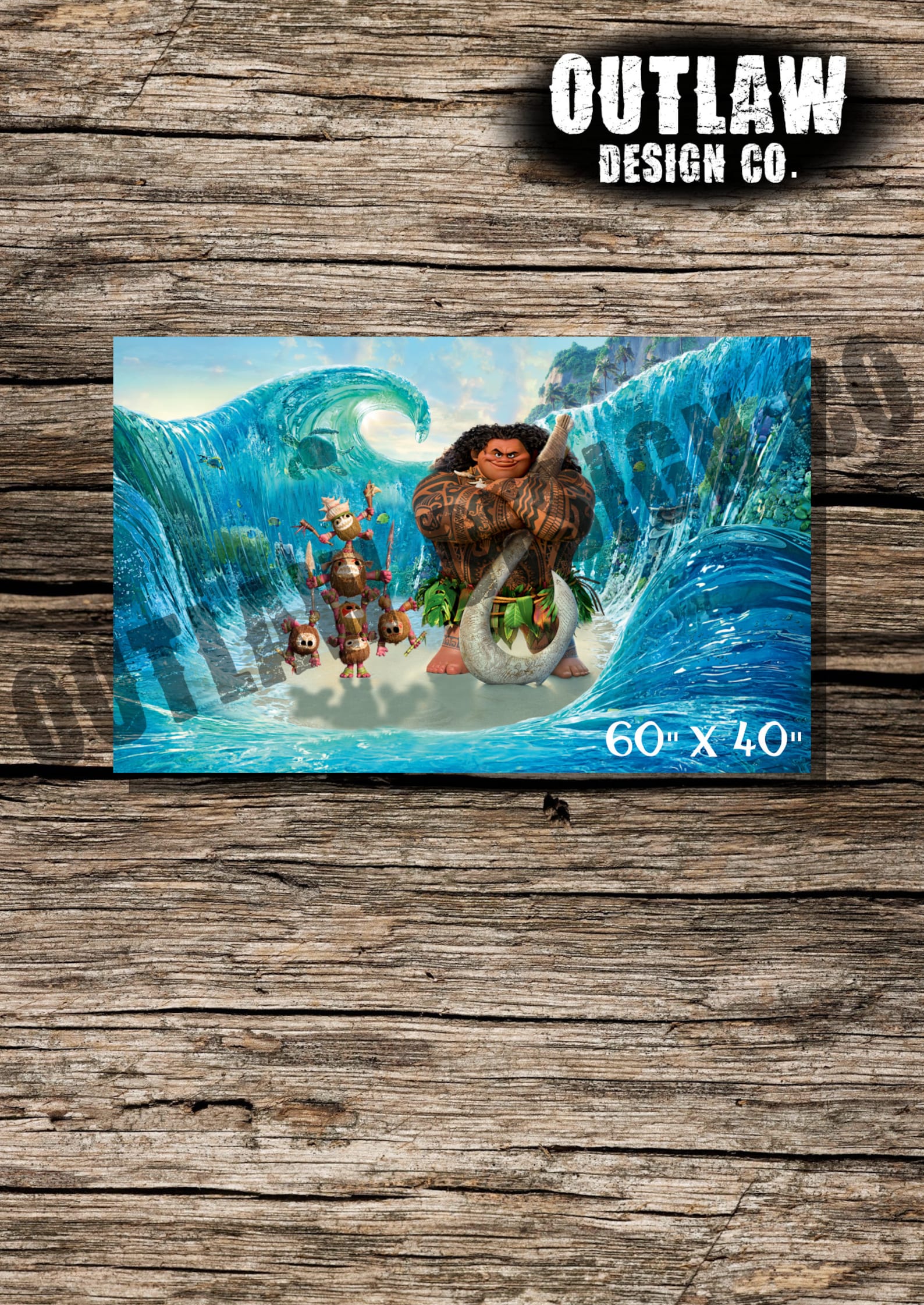 Maui Kakamora Disney Moana Vaiana Birthday Party Backdrop Banner Poster ...