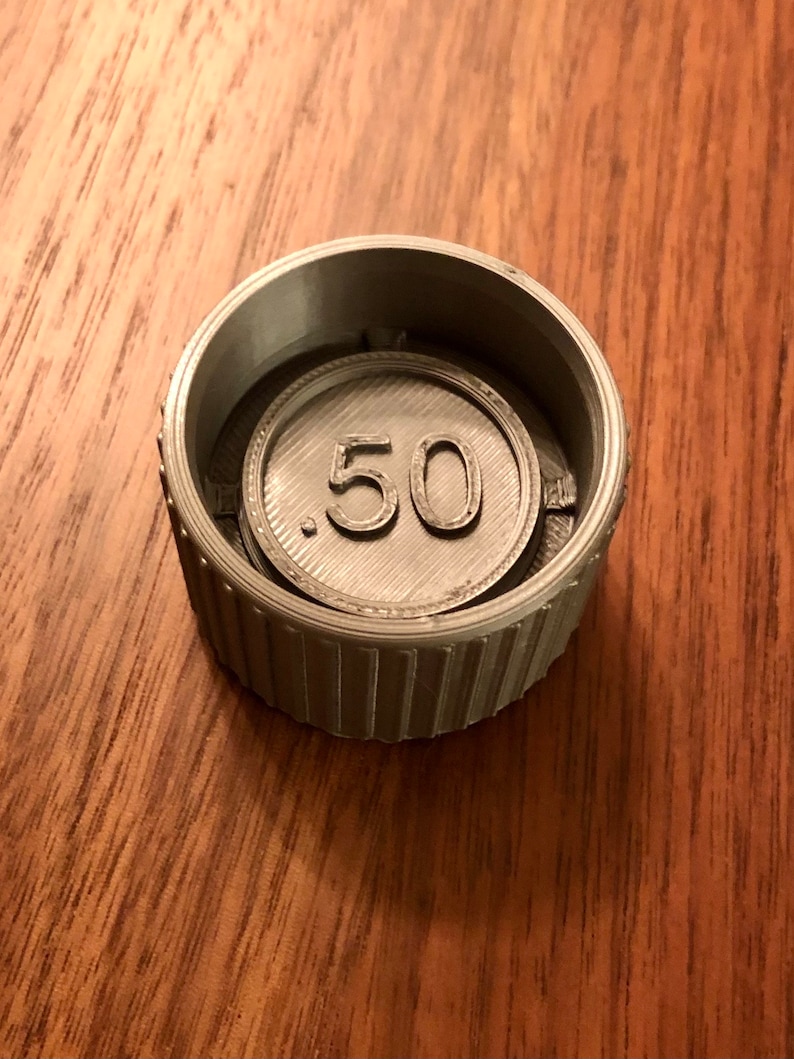 Kennedy US Half Dollar Coin Roll Wrapper Crimper 3D Printed PETG