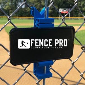 NEW! Fence Pro™ Phone Mount – Chain Link Fence Clamp for iPhone, Android, Record Baseball, Softball, Tennis, Soccer, Football & More