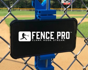 NEW! Fence Pro™ for Phone - Chain Link Fence Phone Mount Clamp Baseball Softball Tennis Soccer Pickleball Football Equestrian Train Sports