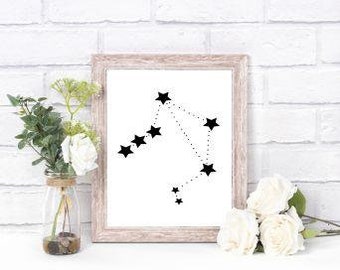 Celestial Zodiac Stars Print