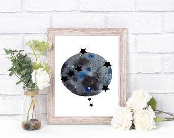 Celestial Zodiac Stars Print