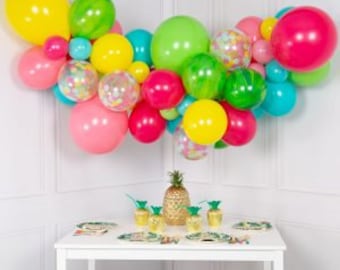 Colorful Balloon Garland DIY Kit Tropical Punch Theme