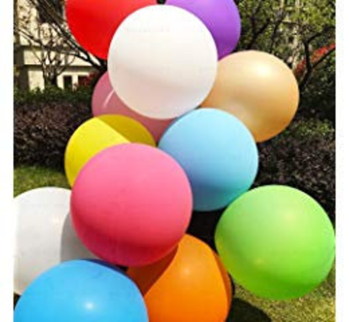 36 Inch Jumbo Latex Balloon in Assorted Colors Add-on Item - Etsy