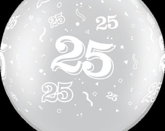 Silver Anniversary 25 year  Bubble Balloon