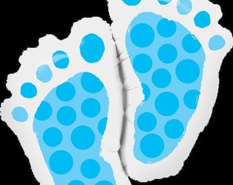 Baby Feet Baby Boy It's a Girl Mylar Foil Balloons