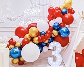Chrome Cumpleaños Globo Guirnalda DIY Kit Comic Super Hero Tema