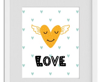 Kids Love Wall Art Print