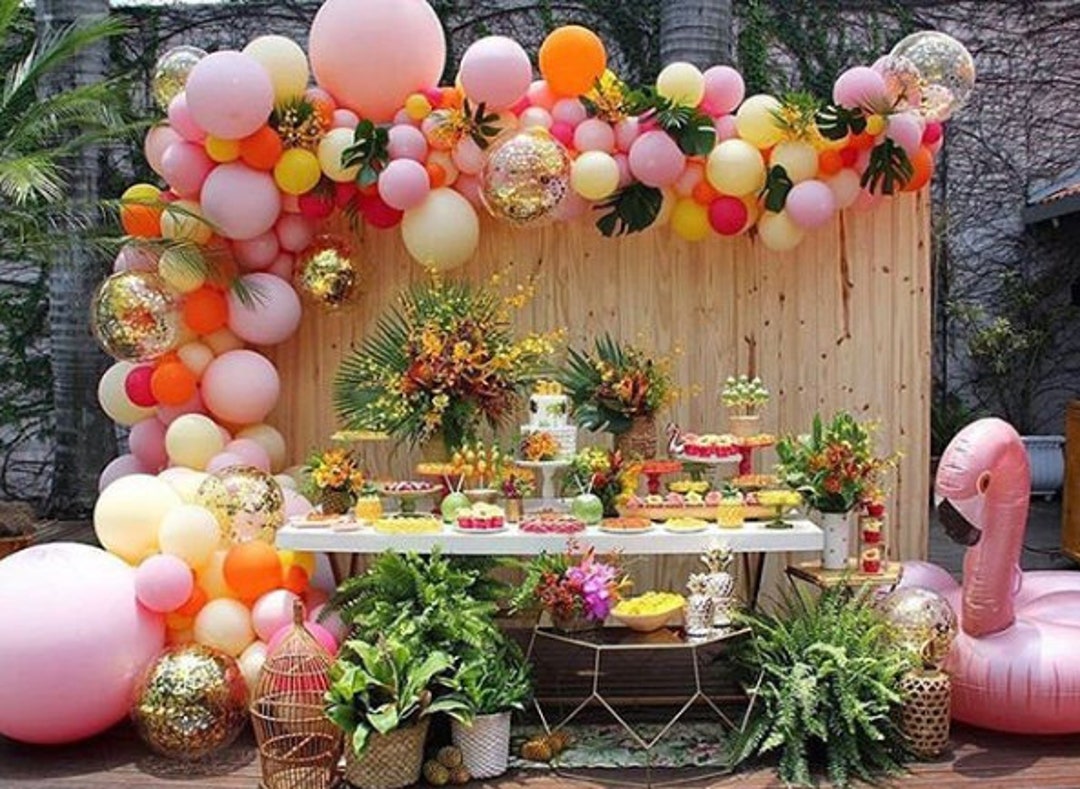 Luau Balloon Garland Kit With Jumbo 36 Inch Balloons Included 