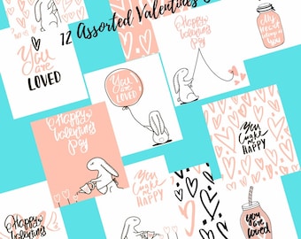 Surtido de tarjetas de San Valentín para amigos -San Valentín para la escuela