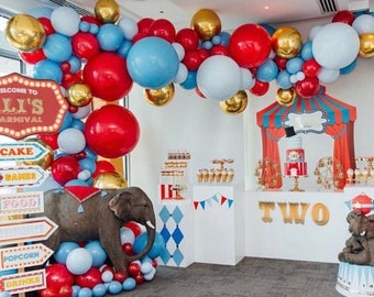 Vintage Circus Balloon Garland Kit with Jumbo 36 inch Balloons Included It's a Circus Theme