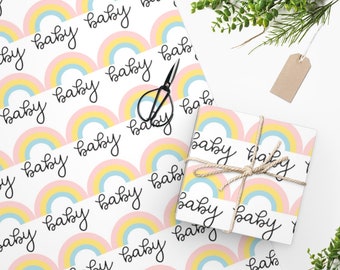 Baby Shower Rainbow Wrapping Paper