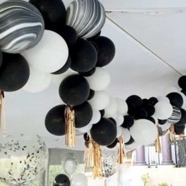 Wedding Balloon Garland DIY Kit Black Tie Theme