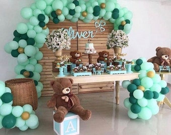Globo de menta Garland Kit Greenery Tema