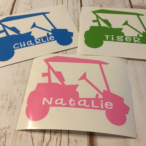 Large Vinyl Monogram Decal for Golf Cart Etsy