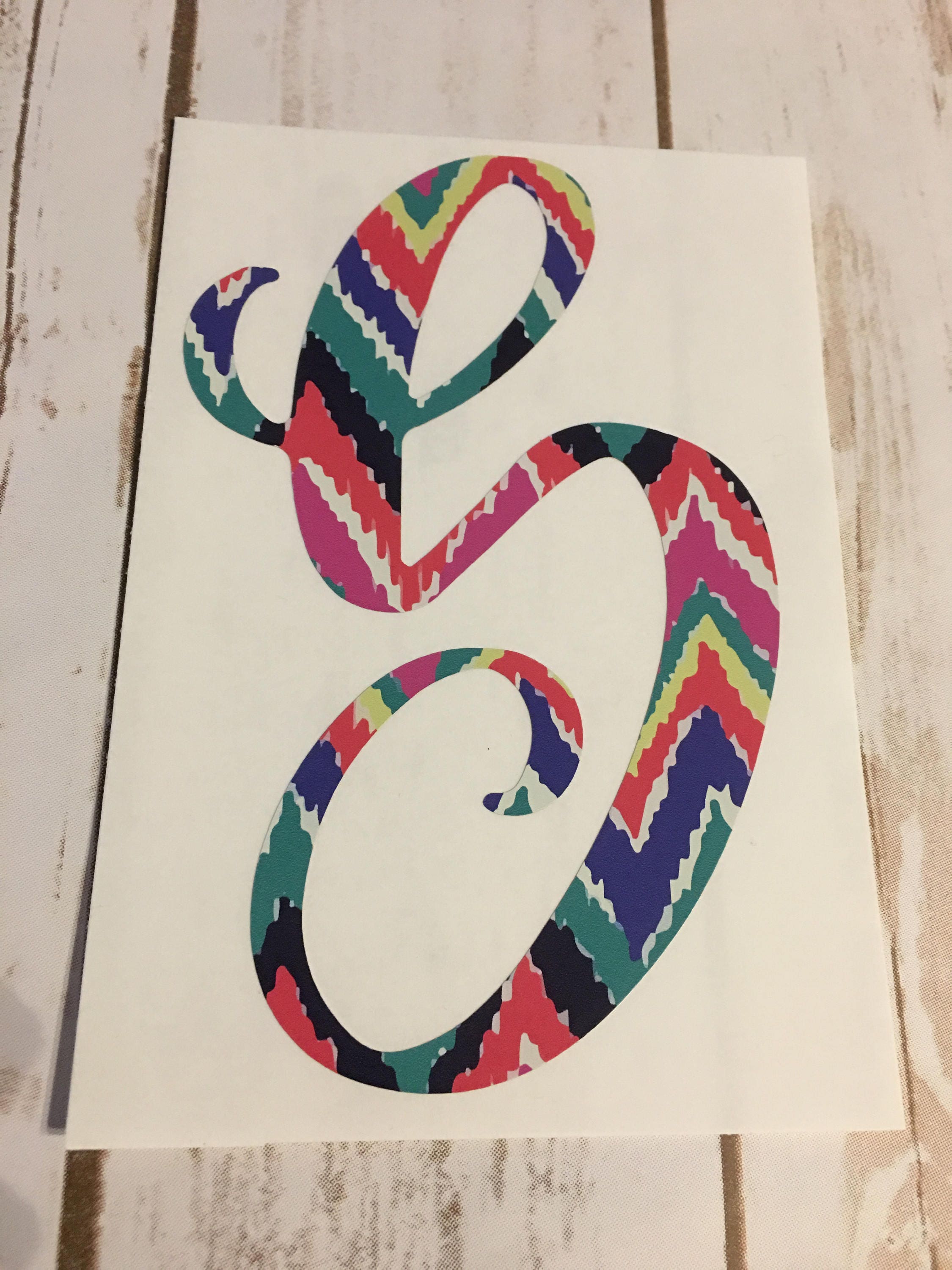 Single Letter Decal letter Printed Vinyl Decal Fast - Etsy