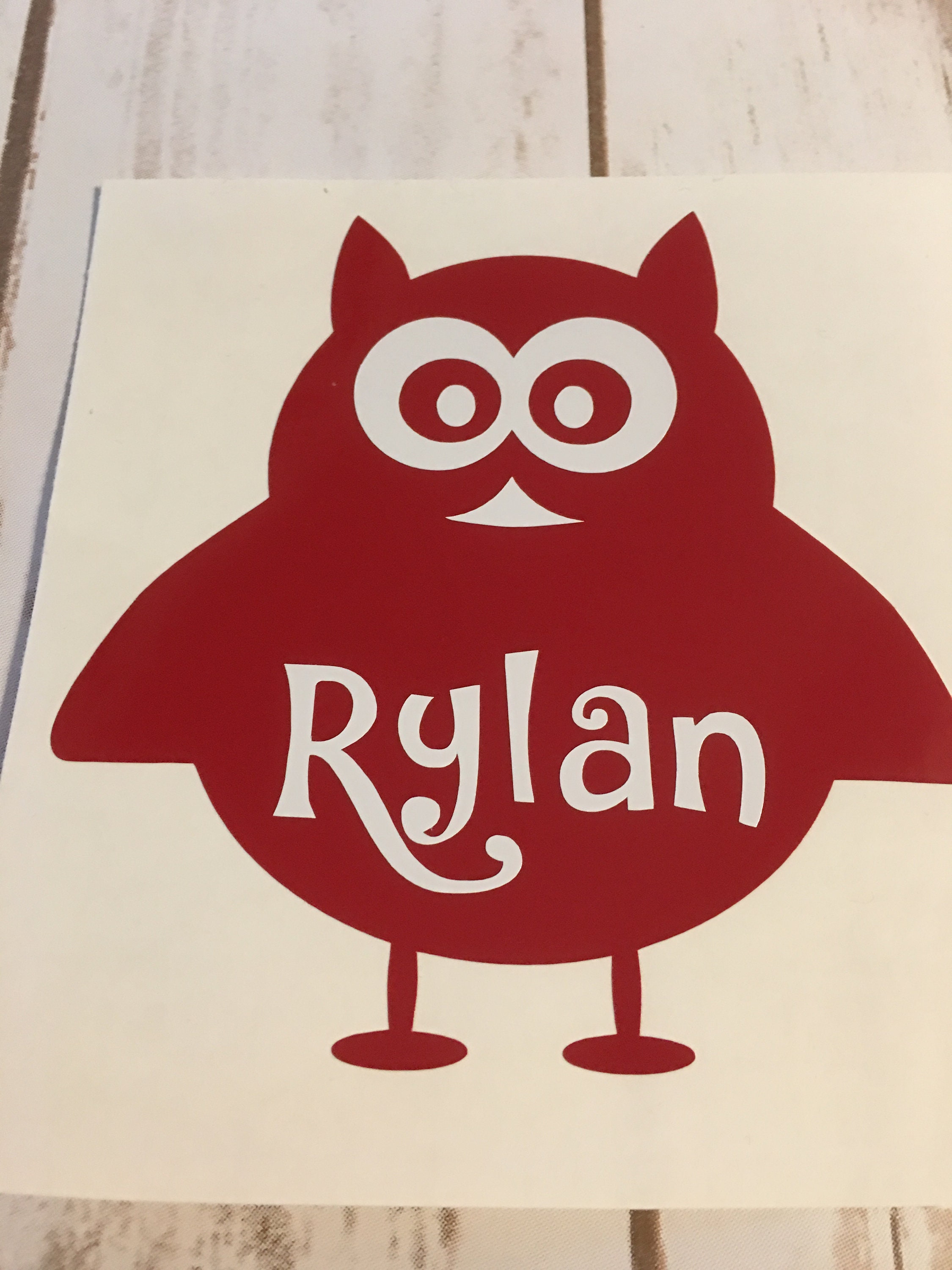 Owl Decal Custom Owl Decal Tumbler Decal YETI Decal Etsy