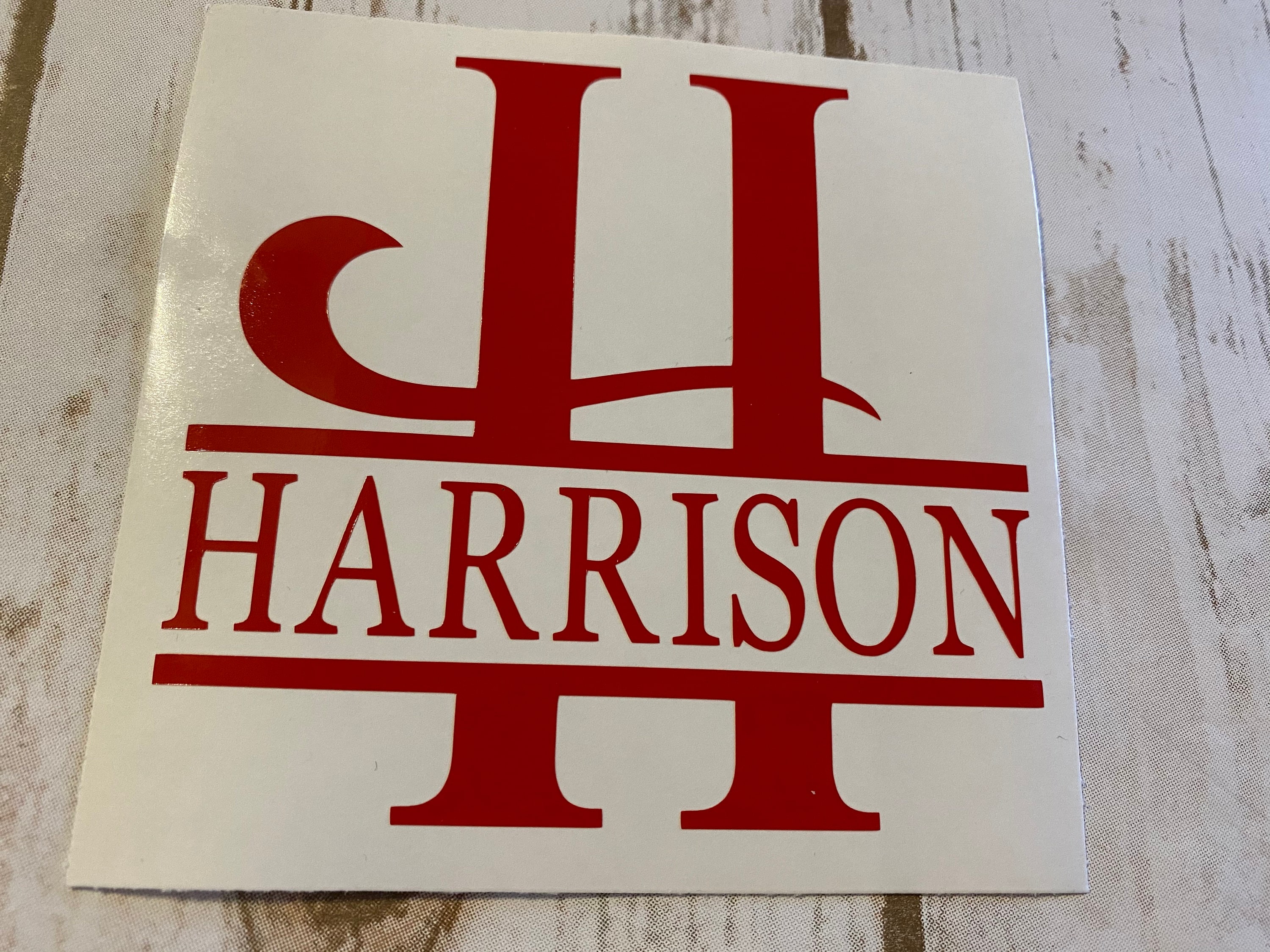 Split letter decal single letter decal vinyl decal YETI Etsy