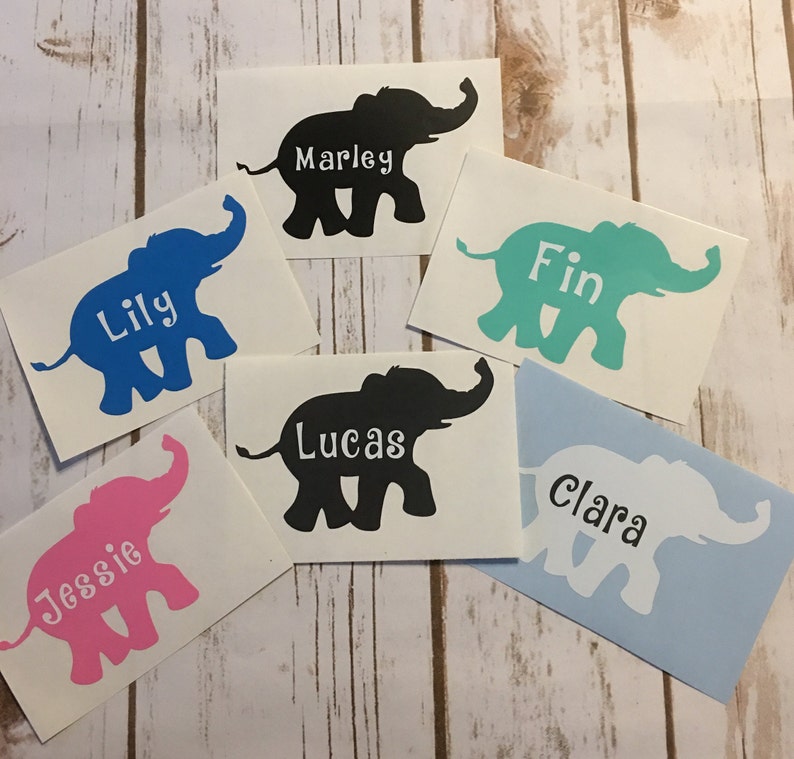 Elephant Decal Custom Elephant Decal Tumbler Decal YETI Etsy