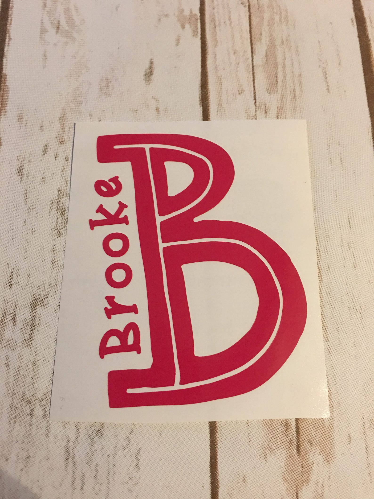 Single Letter Decal Name Decal Vinyl Decal YETI Decal Etsy