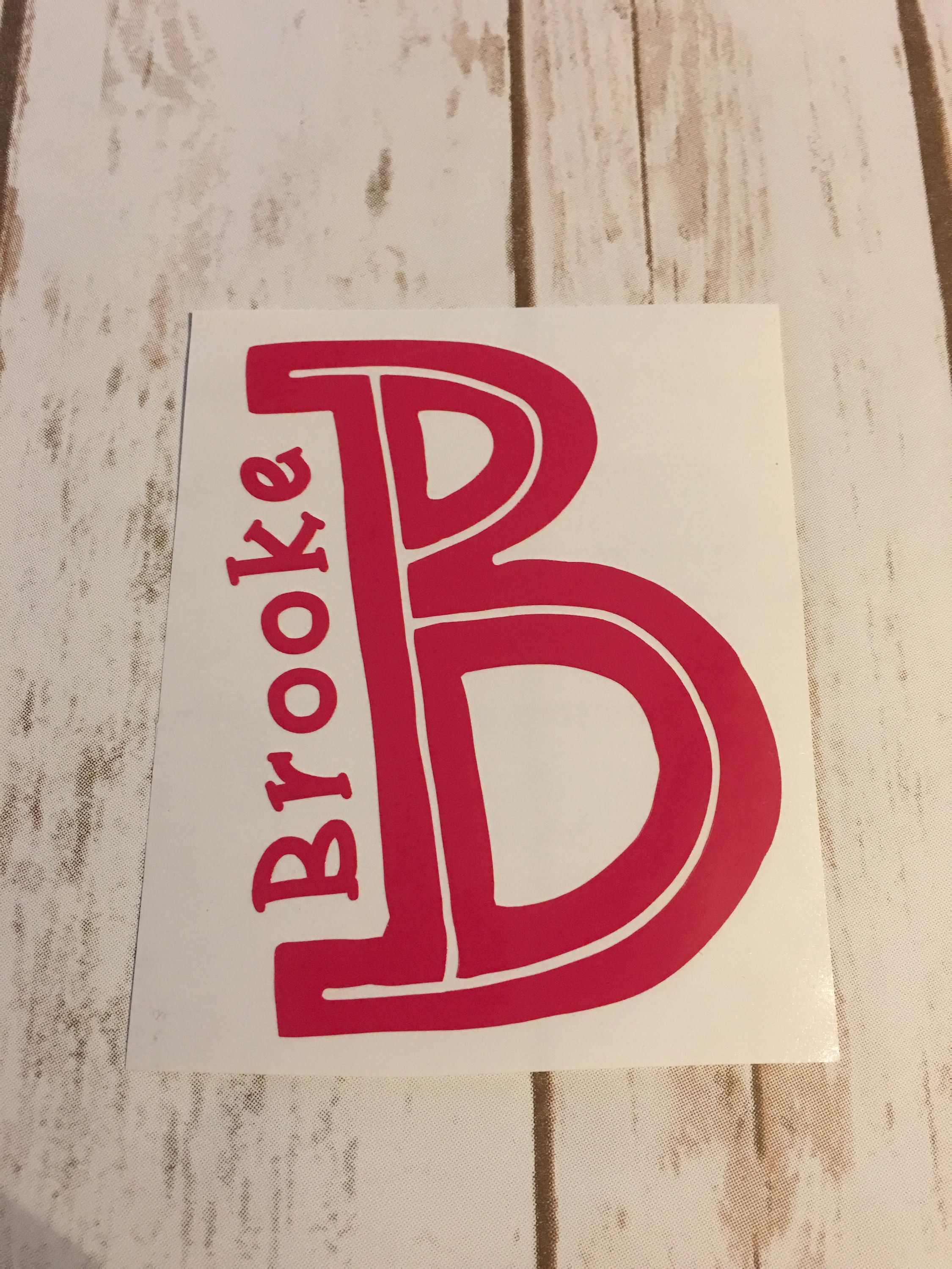 Single Letter Decal Name Decal Vinyl Decal YETI Decal Etsy