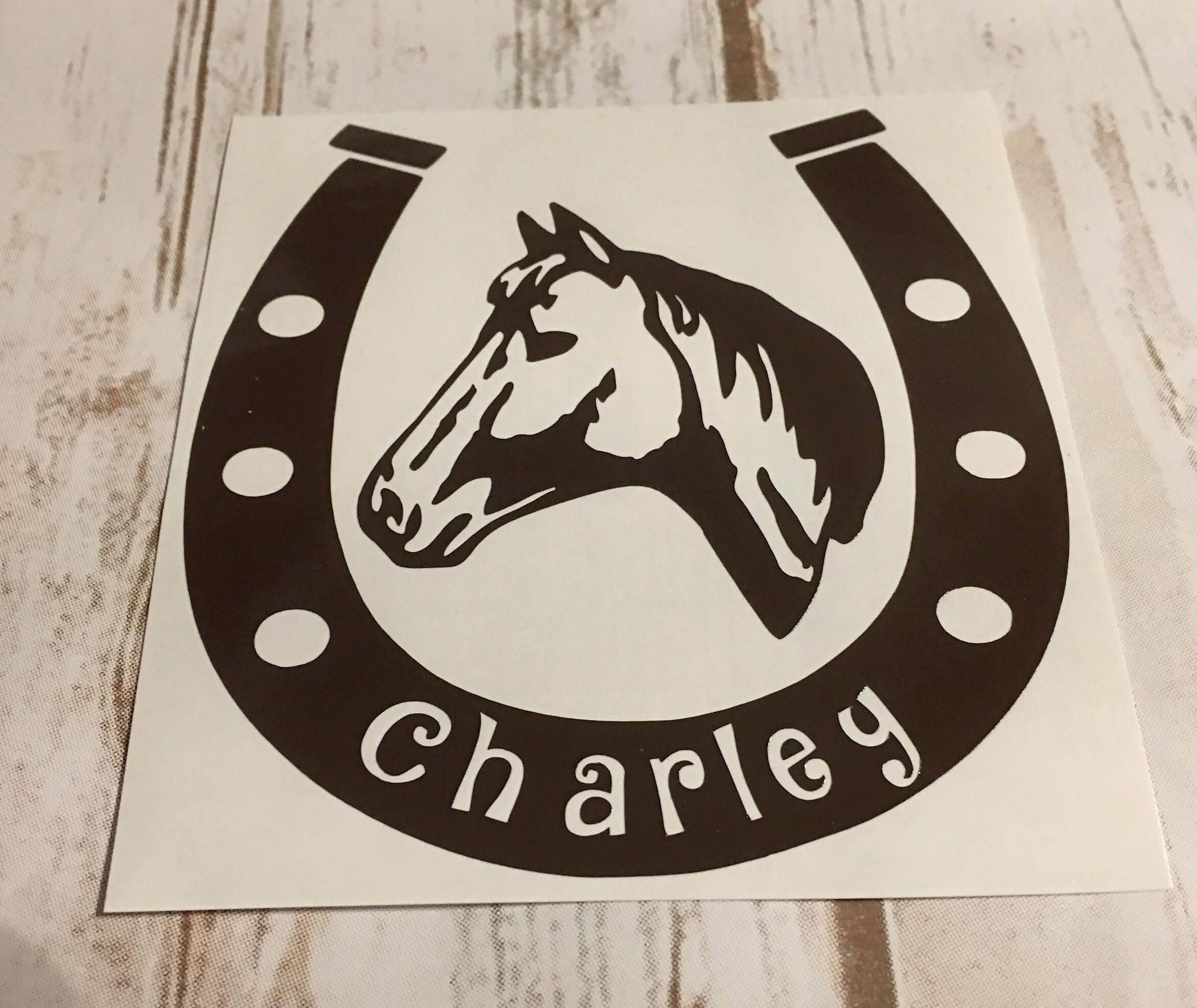 Horseshoe Decal Horseshoe Vinyl Decal YETI Decal RTIC Etsy