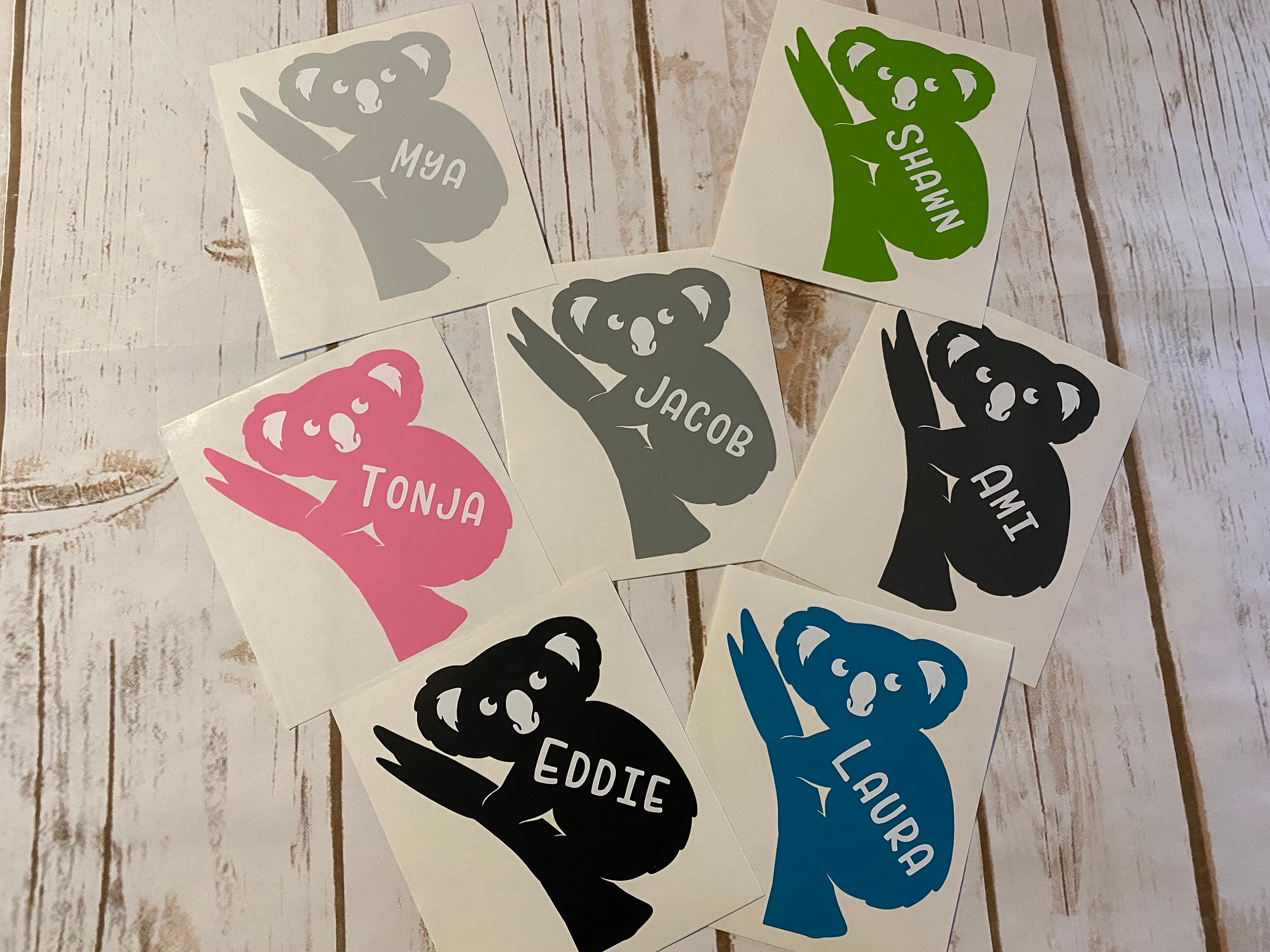 Koala Vinyl Decal Custom Koala Decal Vinyl Decal Tumbler Etsy