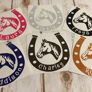 Horseshoe decal - horseshoe vinyl decal - YETI decal - RTIC decal - Ozark decal - tumbler decal - custom horseshoe - car decal