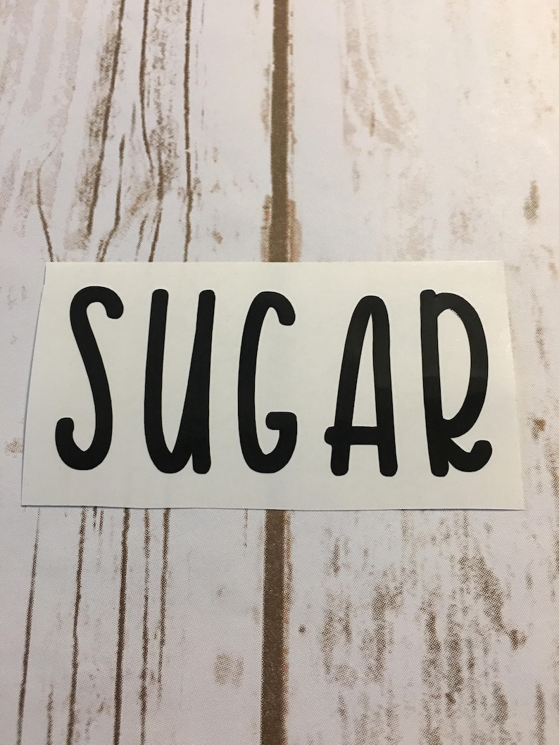 Canister Decal Kitchen Decals Glass Jar Decals Pantry Etsy