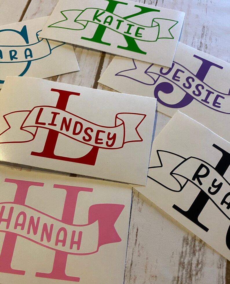 Split Letter Banner Decal single Letter Decal Vinyl Decal Etsy