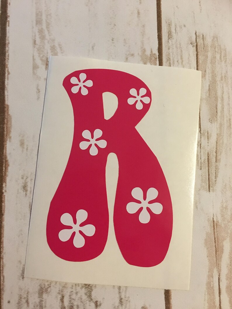 Groovy Letter Decal Single Letter Decal Letter Monogram Etsy