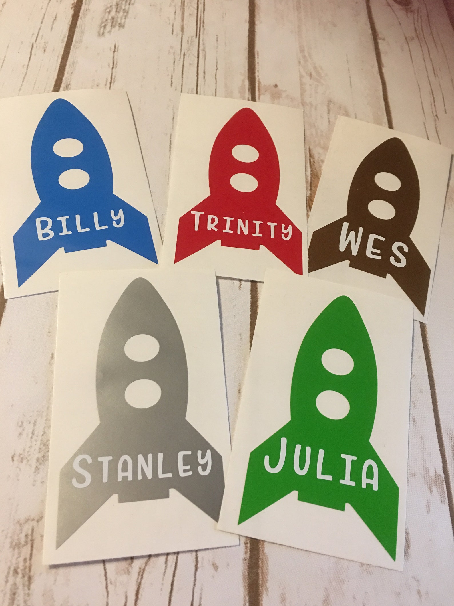 Rocket Decal Monogram Decal Personalize Rocket Decal Etsy