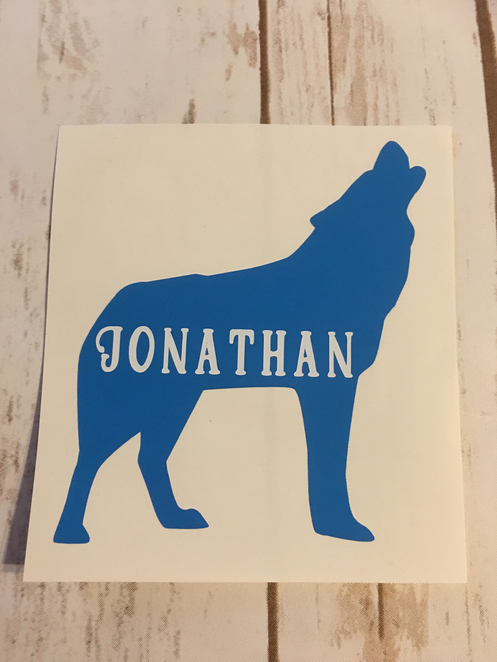 Wolf Decal Custom Wolf Decal Tumbler Decal YETI Decal Etsy