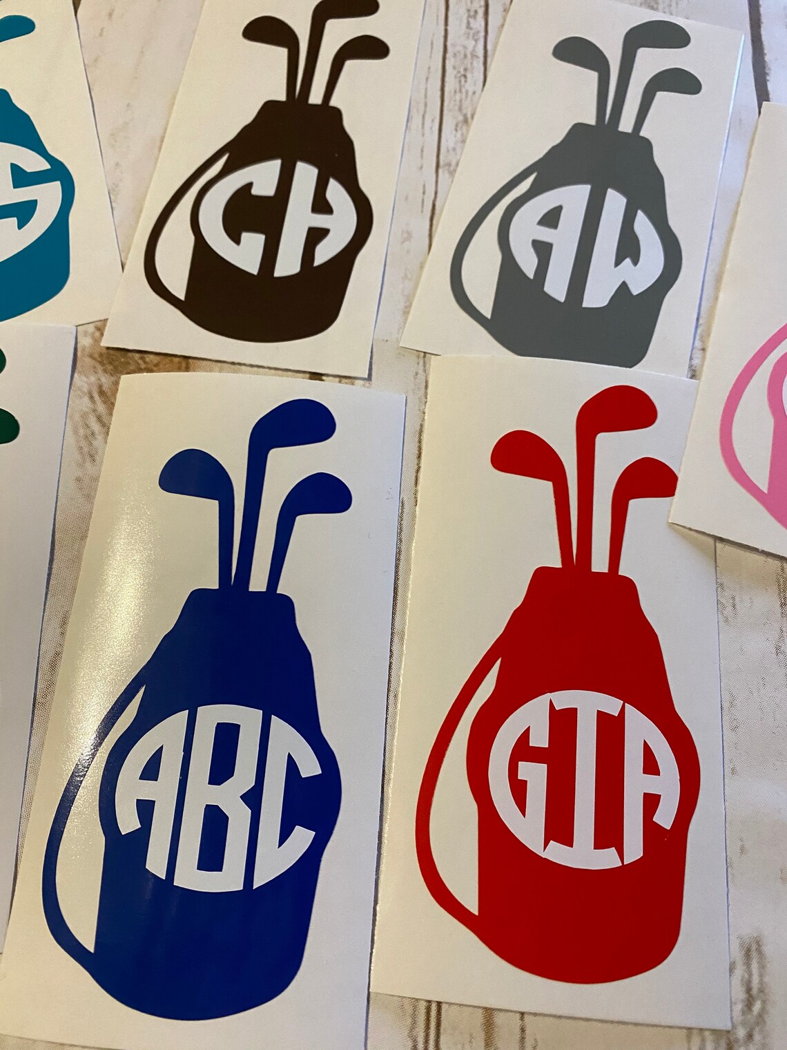 Golf Club Bag Decal Golf Decal Tumbler Decal Monogram Etsy