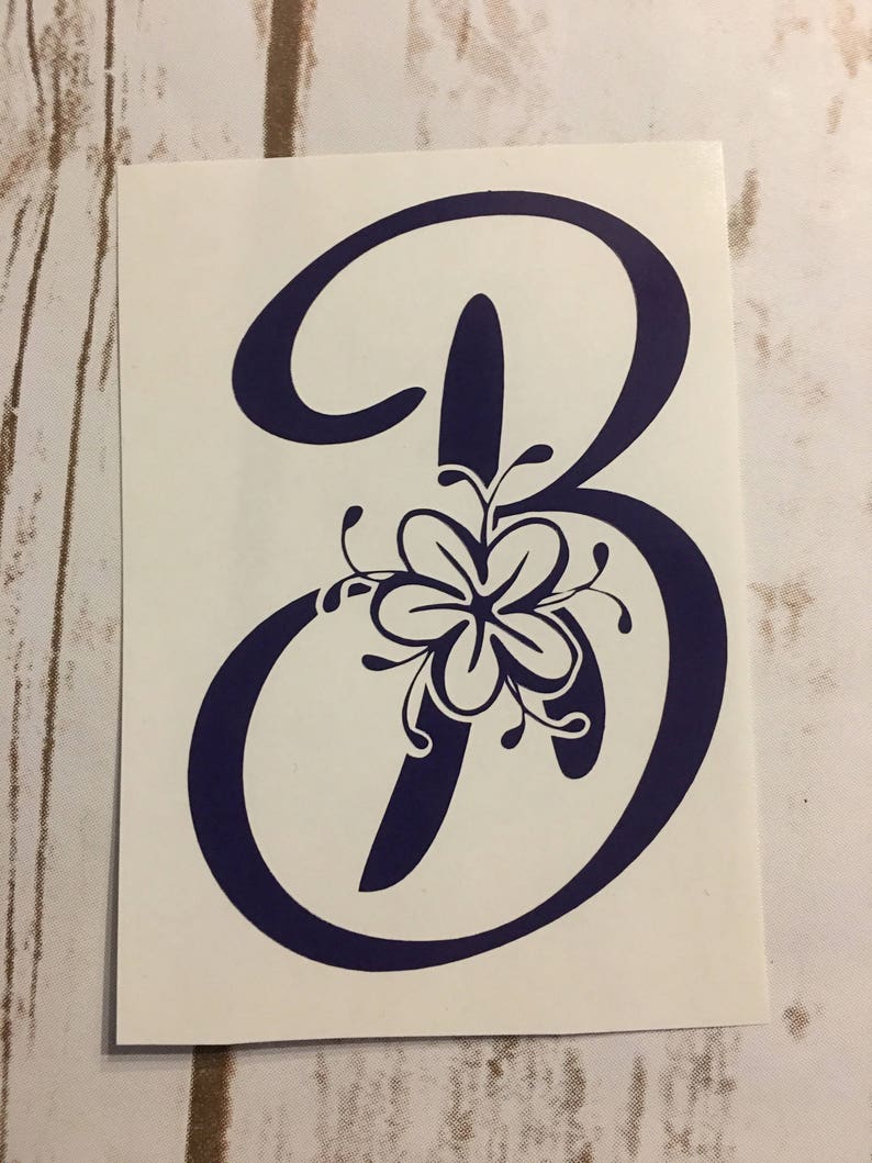 Letter Monogram single Letter Decal Vinyl Decal Tumbler Etsy