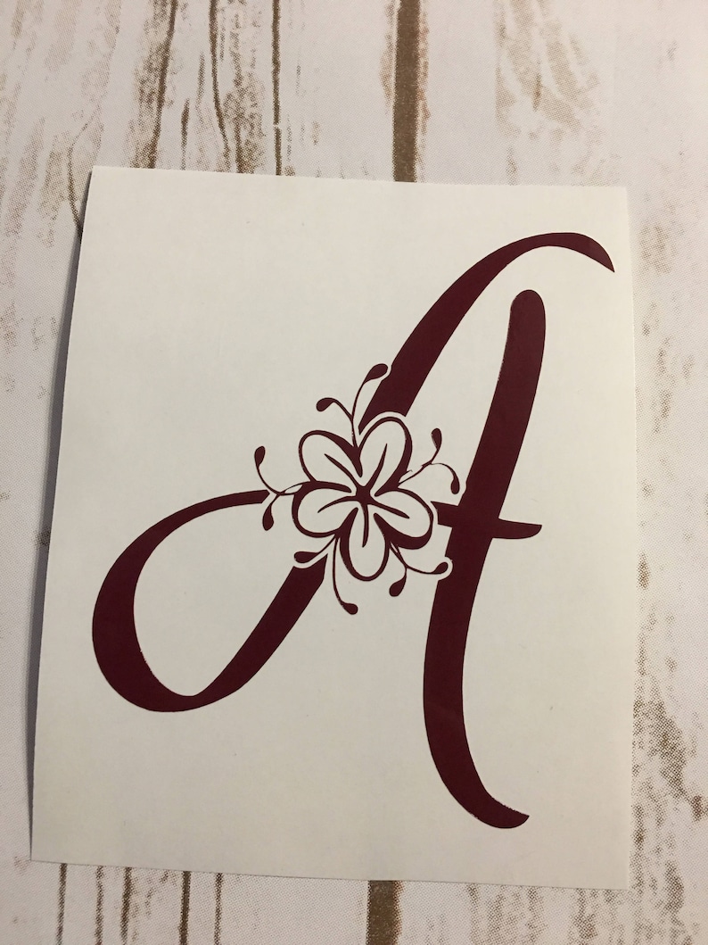 Letter Monogram single Letter Decal Vinyl Decal Tumbler Etsy