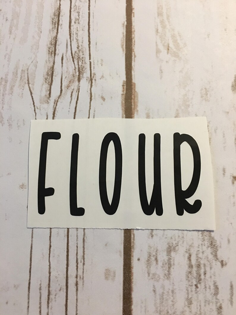 Canister Decal Kitchen Decals Glass Jar Decals Pantry Etsy