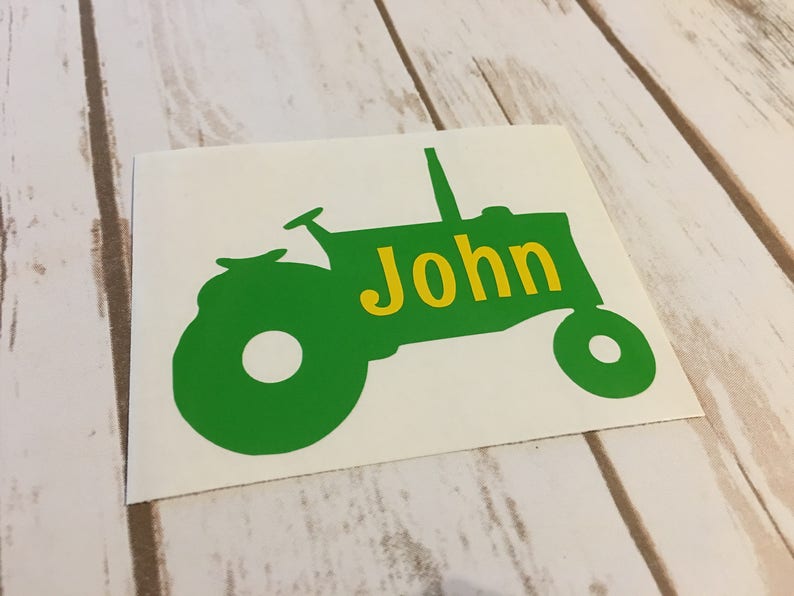 Tractor Decal Vinyl Tractor Decal Personalized Decal Etsy