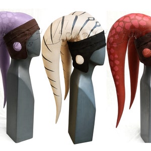 Twi&#39;lek Latex Lekku 23.5” Curvy headtails Prop Replica Star Wars costume