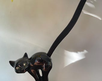 Goebel-krakelinghouder negro kat ringhouder porselein Duitsland jaren 1950 vintage