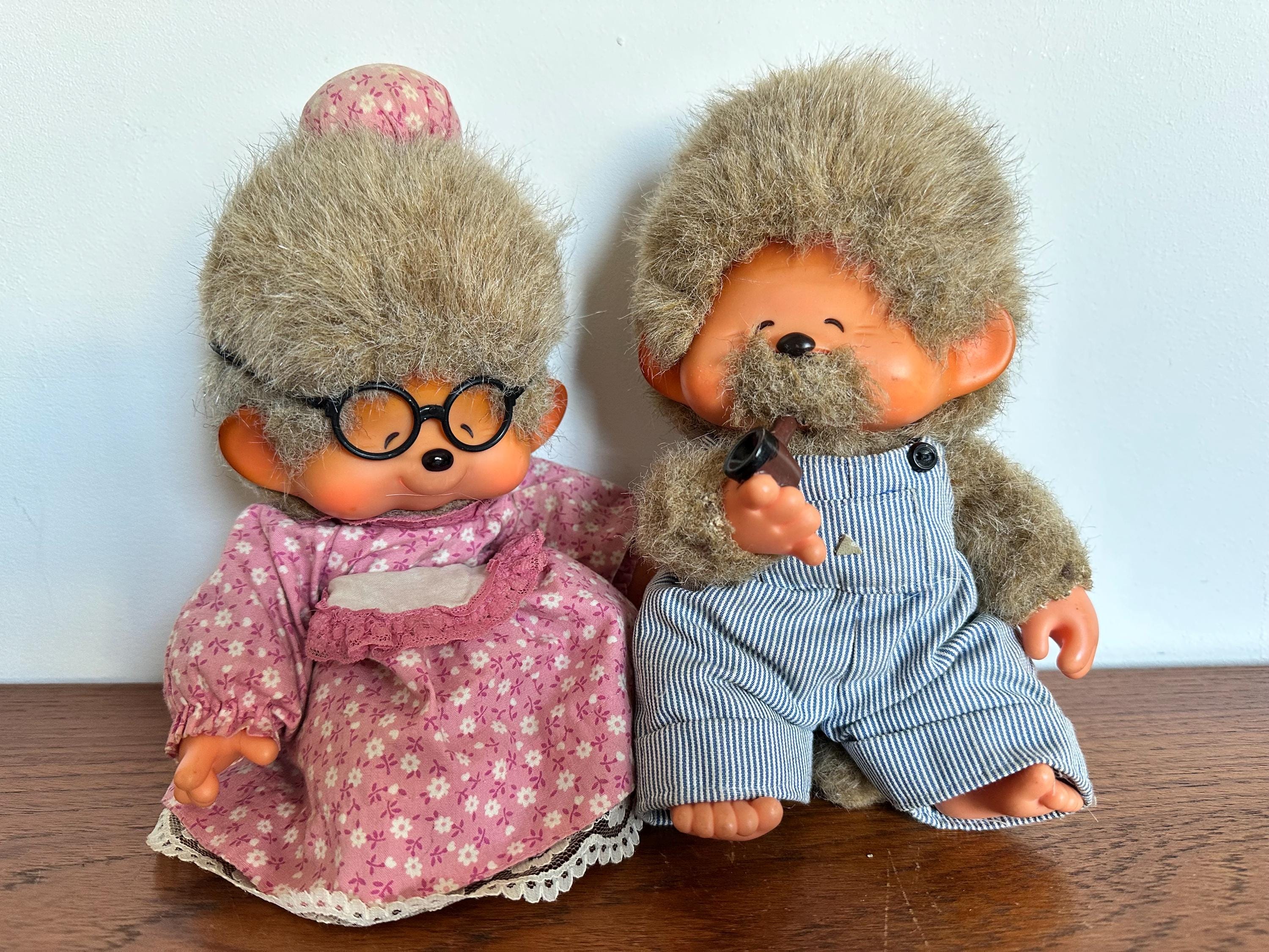 Monchhichi Vintage Oma En Opa Grootouders 1974 Sekiguchi Gemaakt