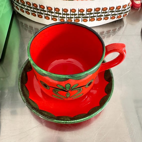 Villeroy & Boch ホーロー容器【中古】 Villeroy & Boch Gallo Piroschka Vintage Soep- of Grote Koffiemok
