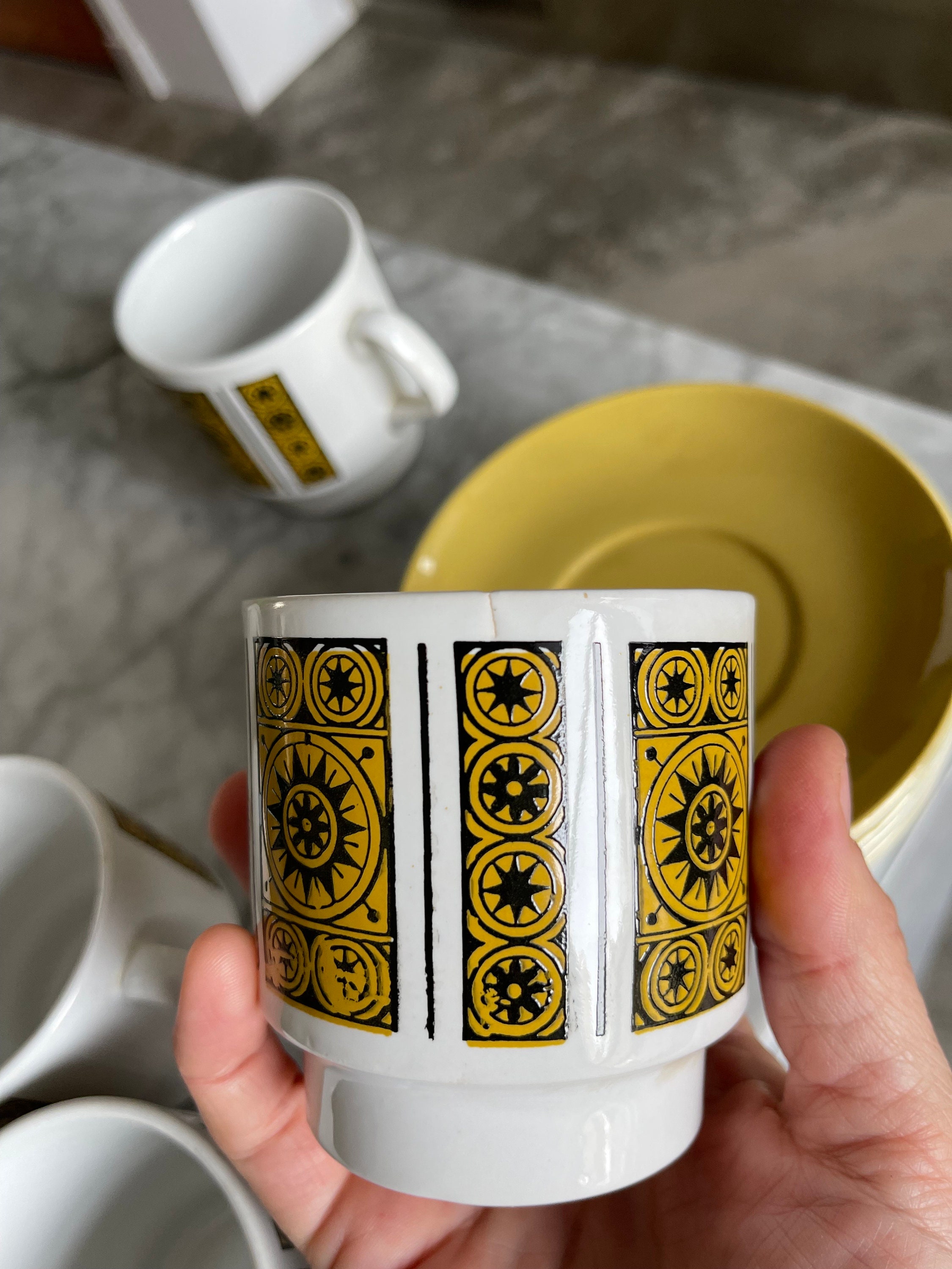 Staffordshire Potteries Vintage 5 Kop En Schotels - Etsy