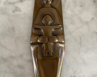 Virgin en kind door Nell Murphy The Wild Goose Studio muur kunst plaquette vintage