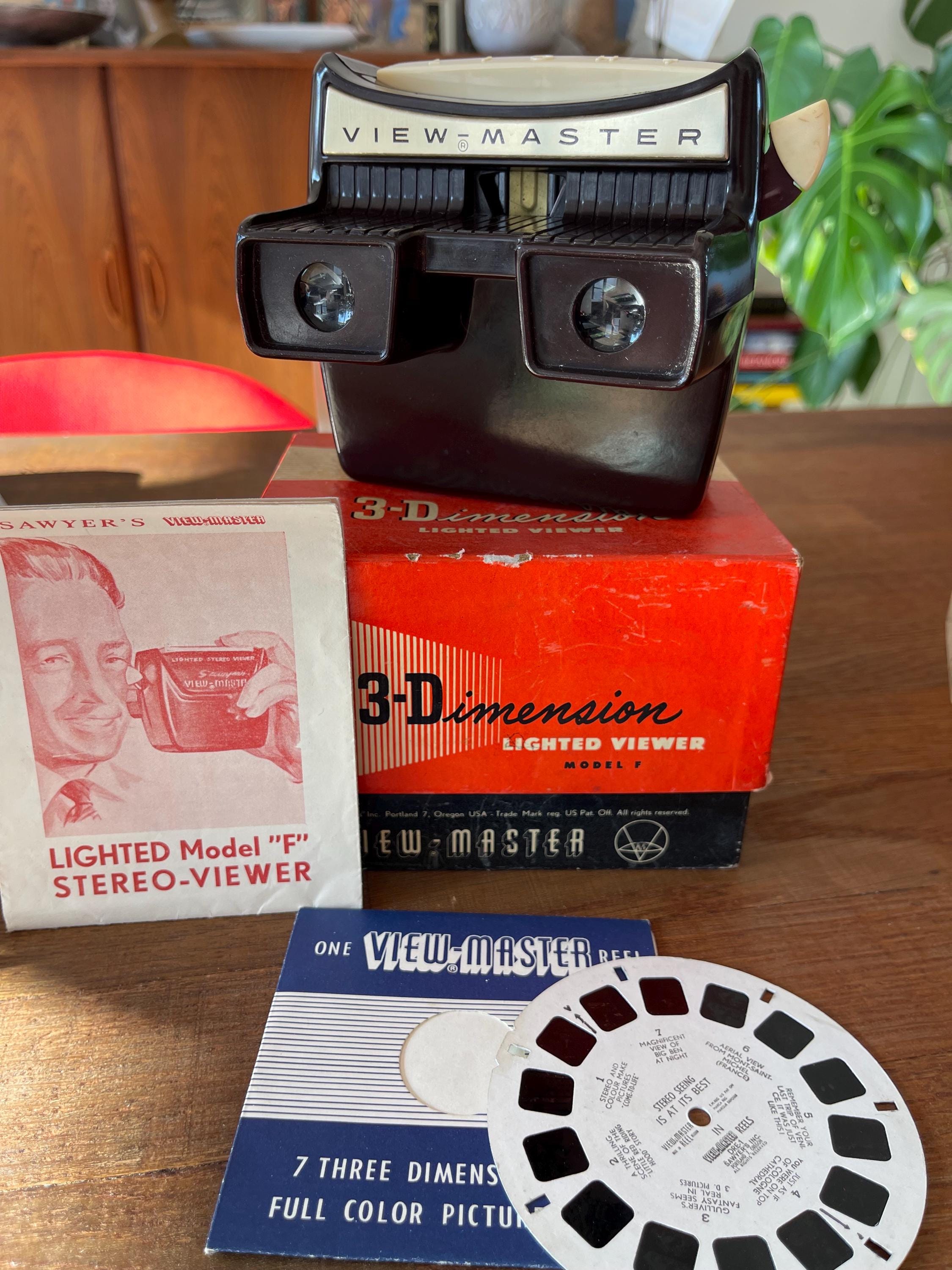 BAKÉLITE VINTAGE SAWYERS View Master 3D modèle 6. Boîte avec rouleaux