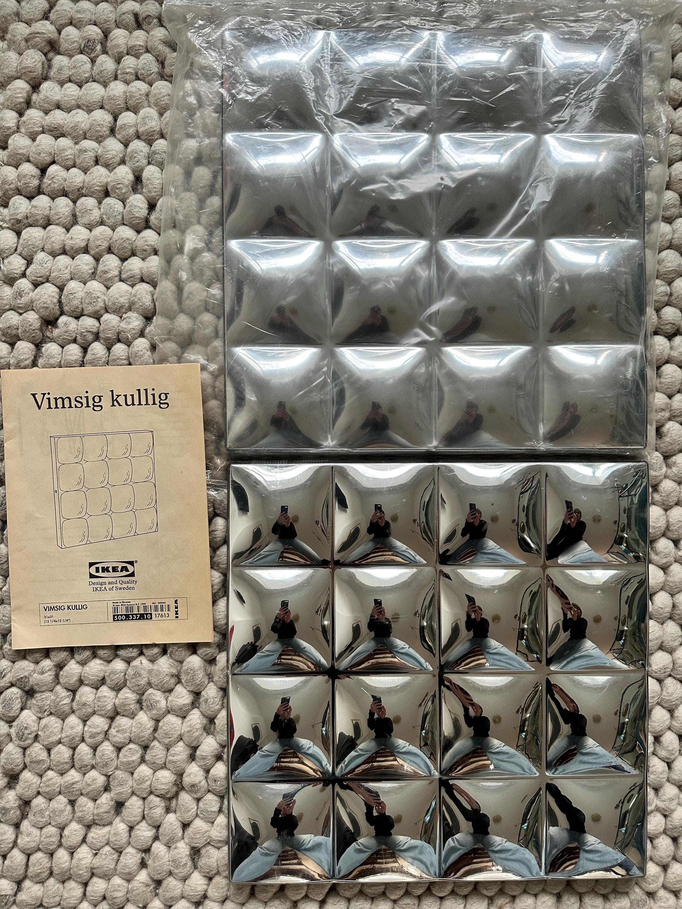 Set of Two Wall Panels Ikea Space Age Vimsig Kullig Vintage Chrome