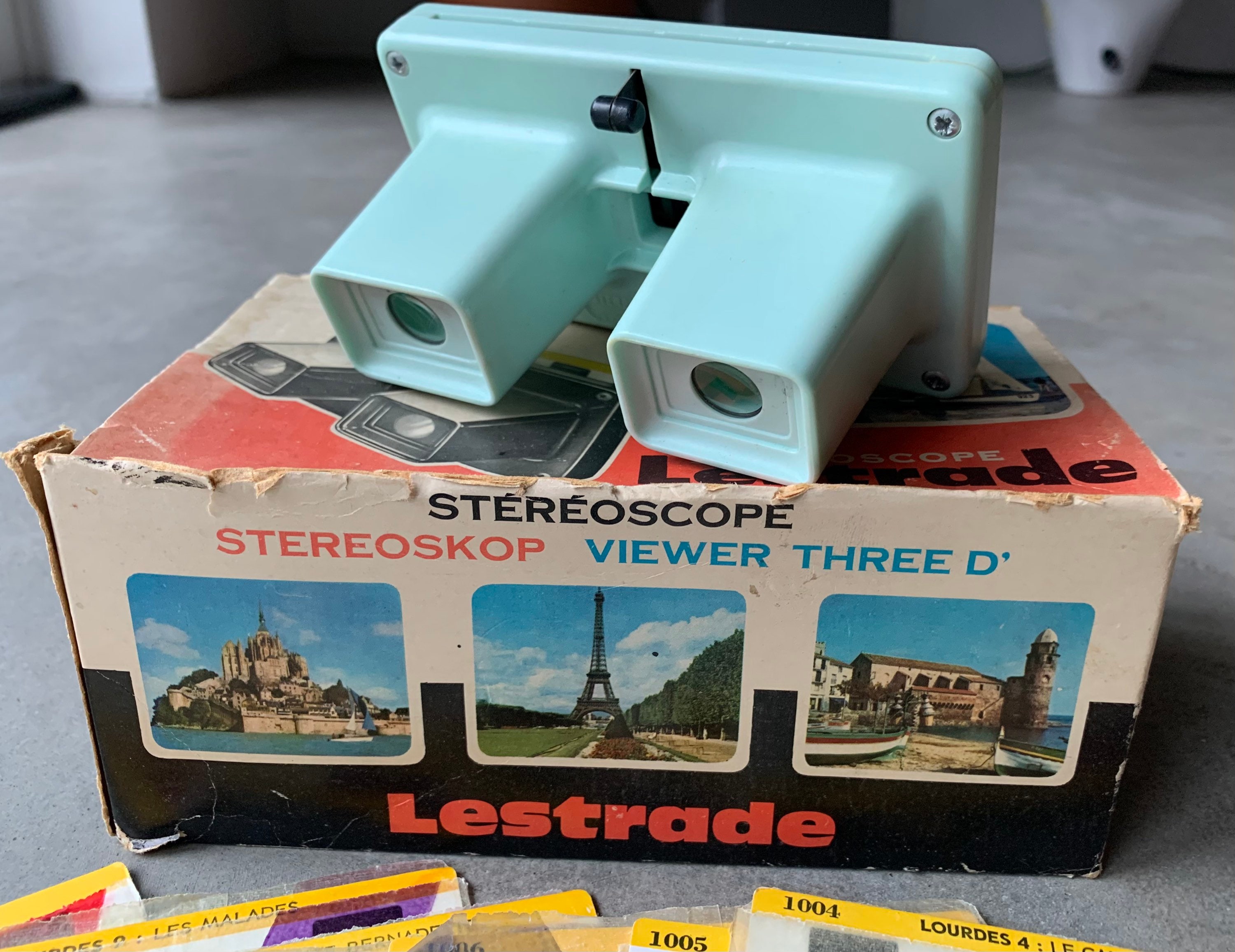 Lestrade Simplex Stéréoscope View-master Bakeliet Blauw Vintage