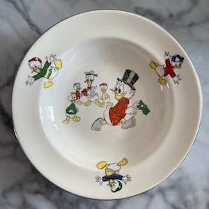 Warmhoudbordje babywarmhoudbordje vintage Dagobert Duck Huey Dewey en Louie